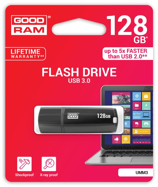 Флеш-накопичувач USB3.0 128GB GOODRAM UMM3 (Мімічні) Black (UMM3-1280K0R11) - зображення 5
