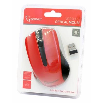 Миша бездротова Gembird MUSW-101-R, USB червона - зображення 4