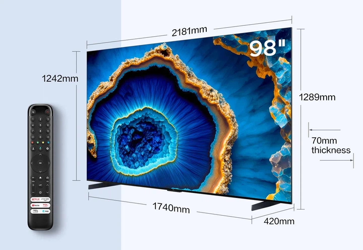 Телевизор 98" TCL MiniLED 4K 144Hz Smart Google TV Titan ONKYO sound 98C805K - изображение 2