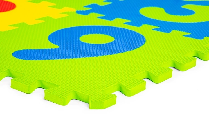 Дитячий килимок з пінопласту Ecotoys EVA Літери та цифри 178x178 см 36 штук ECOEVA002 (5903769971022) - зображення 3