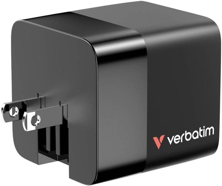 Мережевий зарядний пристрій Verbatim GaN Retractable Cable 65W Black (0023942322177) - зображення 5
