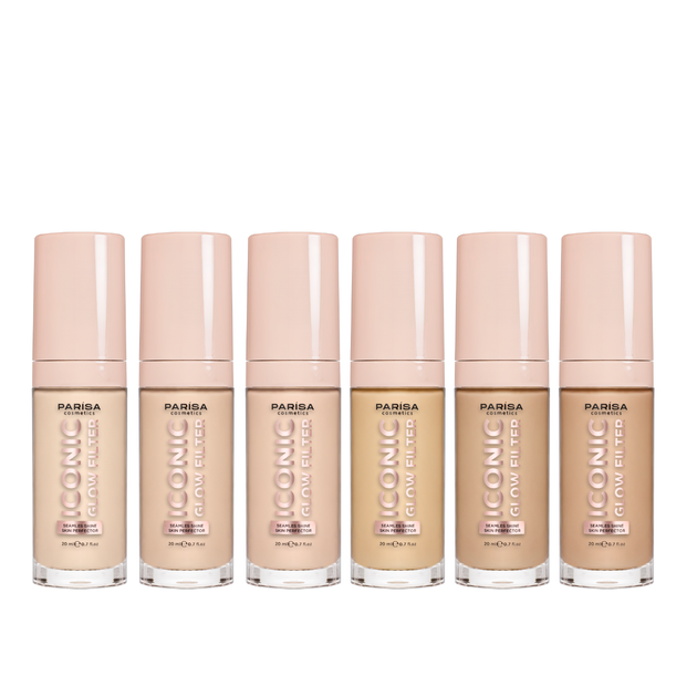 Тональна основа для обличчя Parisa Cosmetics з ефектом сяйва шкіри 20 мл , 602 Icy fair Світло-бежева - зображення 5