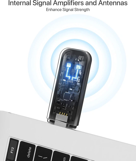 Мережевий USB-адаптер BrosTrend WiFi 1200 Мбіт - Фото 3 Мережевий USB-адаптер BrosTrend WiFi 1200 Мбіт - зображення 3