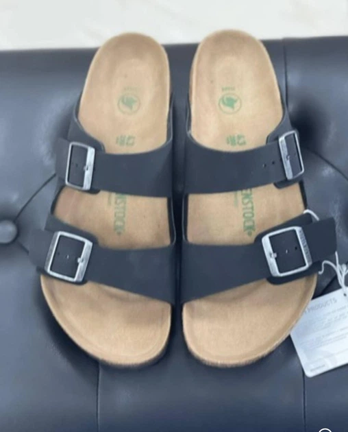 Мужские шлепанцы Birkenstock Arizona Vegan 019115 regular 43 черные - изображение 4