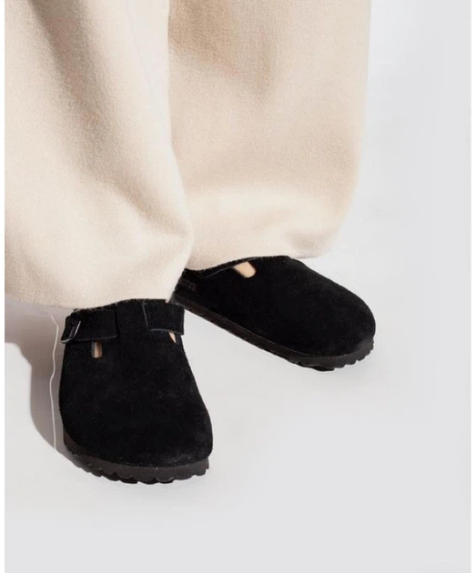 BIRKENSTOCK BOSTON/FUR 黒 24cm Birkenstock Boston | Footshop