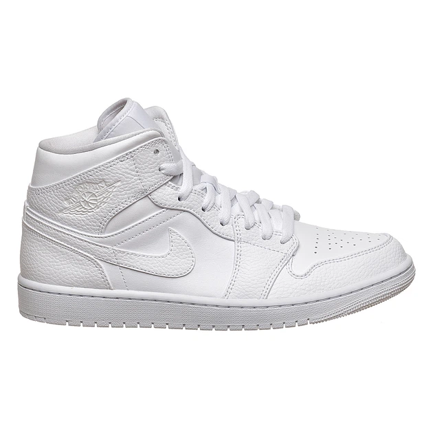 Кроссовки мужские Jordan 1 Mid White 45.5 Білий 554724-130 - Фото 7 Кроссовки мужские Jordan 1 Mid White 45.5 Білий 554724-130 - изображение 7