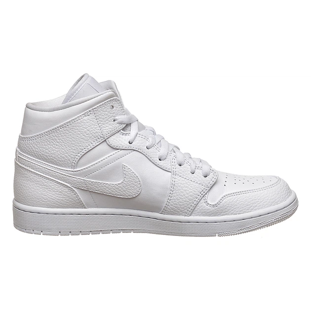 Кроссовки мужские Jordan 1 Mid White 45.5 Білий 554724-130 - Фото 8 Кроссовки мужские Jordan 1 Mid White 45.5 Білий 554724-130 - изображение 8