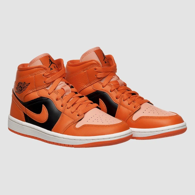 Кроссовки женские Jordan 1 Mid Orange Black 42.5 Оранжевый DM3381-600 - изображение 5