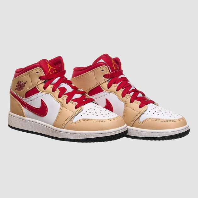 Кросівки жіночі Jordan 1 Mid Light Cardinal Curry (Gs) 38.5 Бежевий 554725-201 - Фото 5 Кросівки жіночі Jordan 1 Mid Light Cardinal Curry (Gs) 38.5 Бежевий 554725-201 - зображення 5