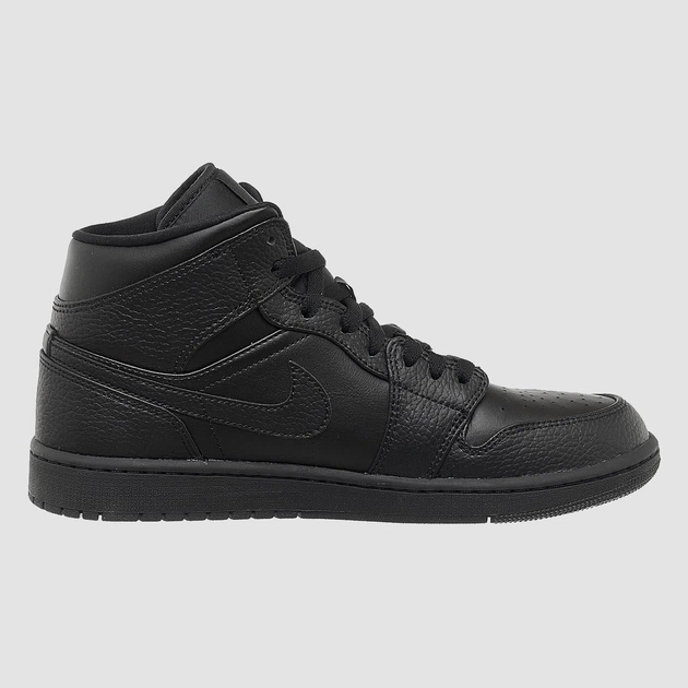 Кроссовки мужские Jordan 1 Mid Triple Black 41 Чорний 554724-091 - изображение 3