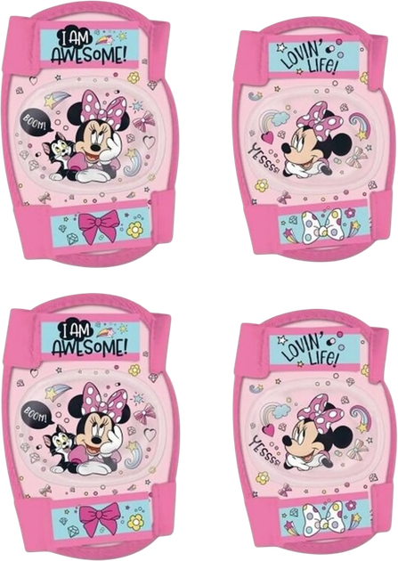 Komplet ochraniaczy Disney Minnie na łokcie i kolana rozmiar S Różowe (5902308590946) - obraz 1