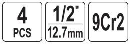 Набір різці для клупа YATO 1/2" 4 штуки YT-2912 - зображення 2