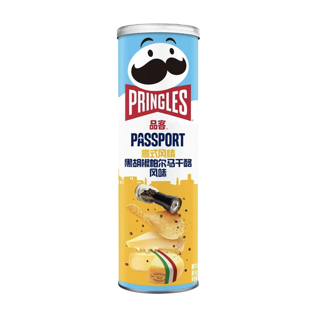 Чипсы Pringles Black Pepper & Parmesan flavor 110 г - Фото 1 Чипсы Pringles Black Pepper & Parmesan flavor 110 г - изображение 1