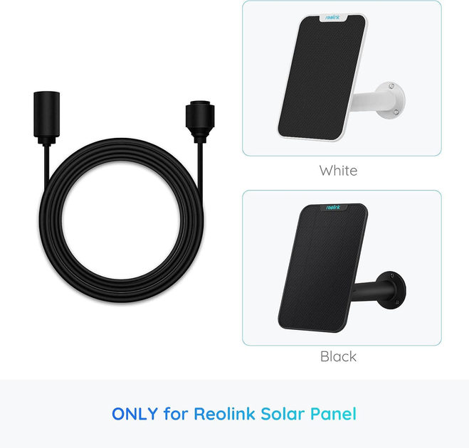 Кабель подовжувач для сонячної панелі Reolink Solar EX Cable USB-C 4.5 м Black - зображення 2