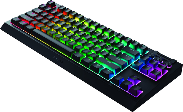 Klawiatura bezprzewodowa Razer BlackWidow V4 TKL Hyperspeed RGB Wireless/Bluetooth/USB Black (RZ03-05480100-R3M1) - obraz 2