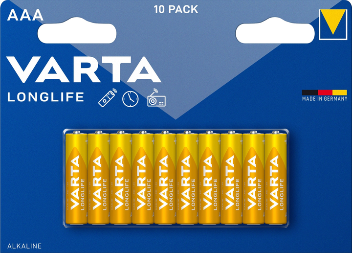 Bateria Varta Longlife AAA BLI 10 Alkaline (4008496609314) - obraz 1