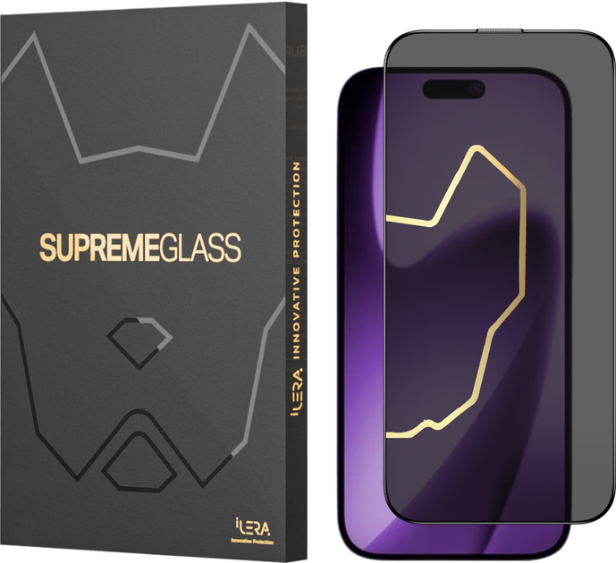 Szkło ochronne iLera DeLuxe Incognito Glass do Apple iPhone Air Black (ILINDL17AIR) - obraz 1