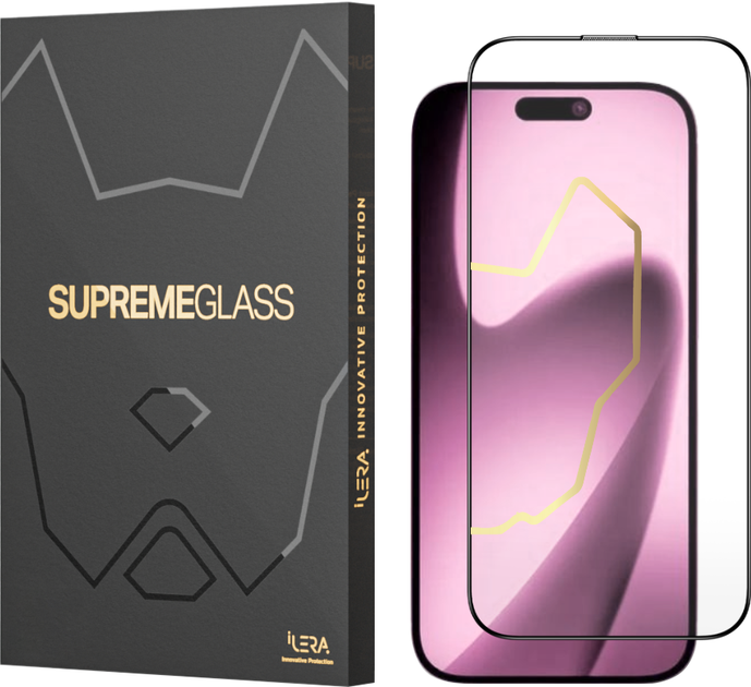 Szkło ochronne iLera DeLuxe Original Glass 2.0 do Apple iPhone Air Black (ILFCDL17AIR) - obraz 1