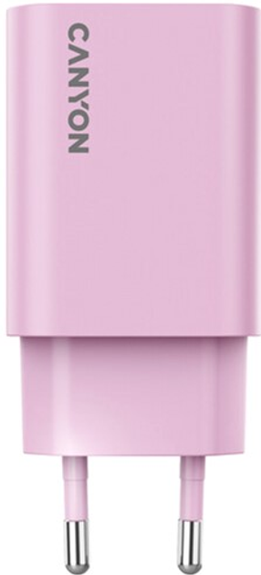Мережевий зарядний пристрій Canyon OnCharge 30CL 1xPD Type-C 30W Pink (CNE-CHA30CLPK) - зображення 2