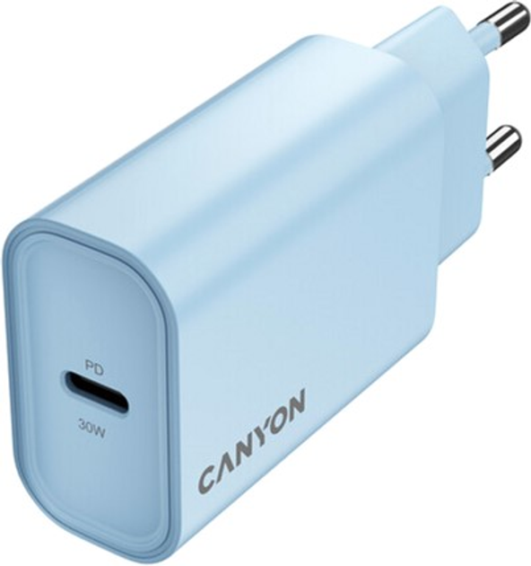 Ładowarka sieciowa Canyon OnCharge 30CL 1xPD Type-C 30W Light Blue (CNE-CHA30CLLBL) - obraz 6