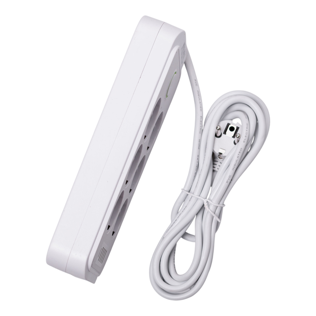 Мережевий фільтр подовжувач F06U на 6 розеток 4 USB 1 Type-C та кнопкою відключення 3 м Білий HP-5-23 - Фото 7 Мережевий фільтр подовжувач F06U на 6 розеток 4 USB 1 Type-C та кнопкою відключення 3 м Білий HP-5-23 - изображение 7