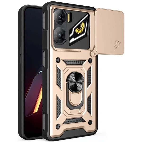 Чохол із захистом камери Deexe Armor Shield для ZTE Nubia Neo 3 - Gold - Фото 1 Чохол із захистом камери Deexe Armor Shield для ZTE Nubia Neo 3 - Gold - зображення 1