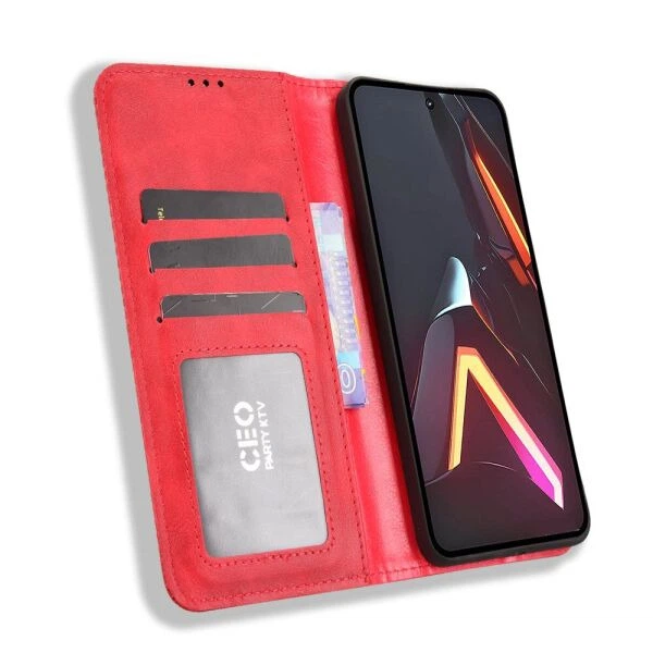 Чехол-книжка Deexe Retro Style для ZTE Nubia Neo 3 GT - Red - изображение 6