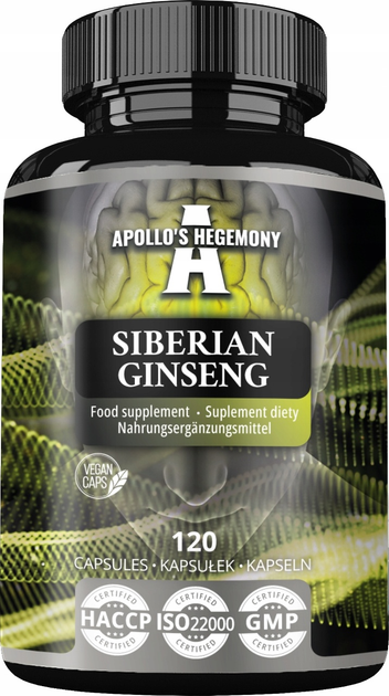 Suplement diety Apollo's Hegemony Siberian Ginseng 120 kapsułek (8721077931104) - obraz 1
