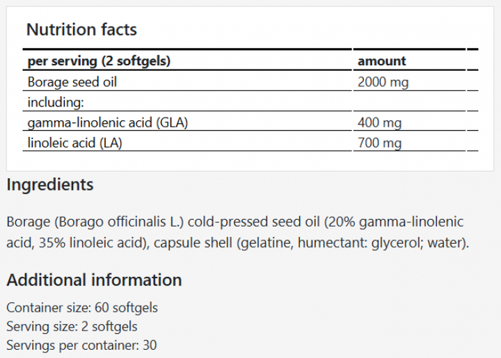 Дієтична добавка LifeBloom Олія з огірочника 60 капсул (5905806912388) - зображення 2