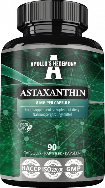 Дієтична добавка Apollo's Hegemony Astaxanthin 90 капсул (8721077930282) - зображення 1