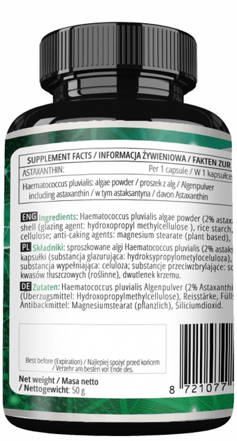 Дієтична добавка Apollo's Hegemony Astaxanthin 90 капсул (8721077930282) - зображення 3