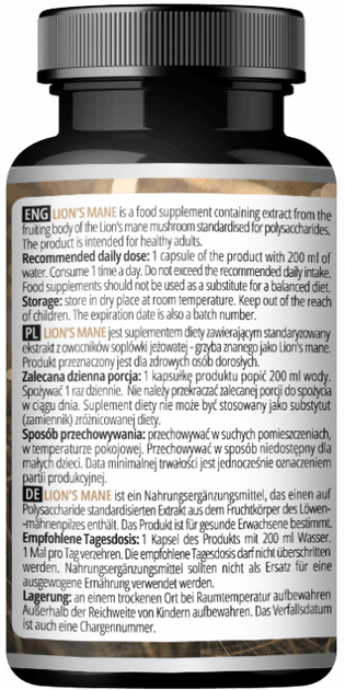 Suplement diety Apollo's Hegemony Lion's Mane 90 kapsułek (8721077930121) - obraz 3