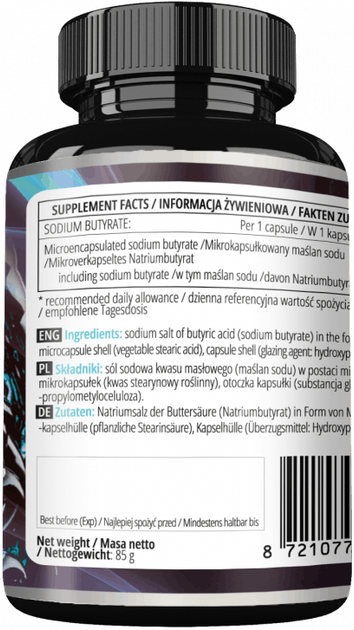 Suplement diety Apollo's Hegemony Sodium Butyrate 120 kapsułek (8721077930657) - obraz 2