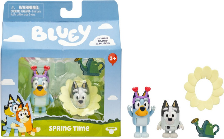 Набір фігурок Moose Bluey Весна 2 фігурки Bluey + Bingo (630996189139) - зображення 4