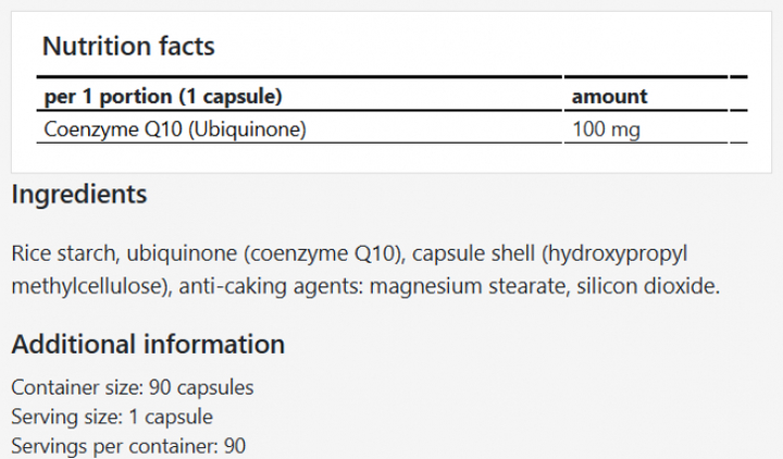 Suplement diety MZ Coenzyme Q10 90 kapsułek (5904873481070) - obraz 2