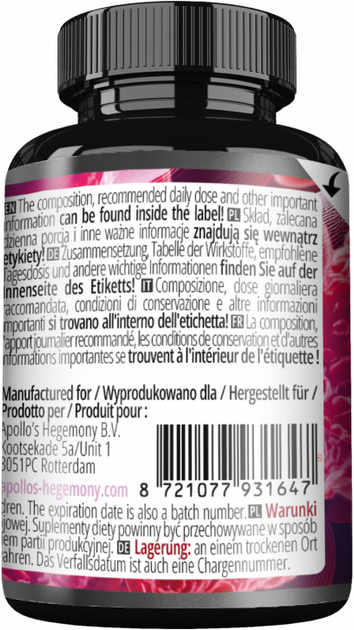 Suplement diety Apollo's Hegemony Homocysteine Control Tabs 60 tabletek (8721077931647) - obraz 3