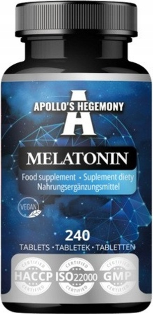 Дієтична добавка Apollo's Hegemony Мелатонін 240 таблеток (8721077930572) - зображення 1