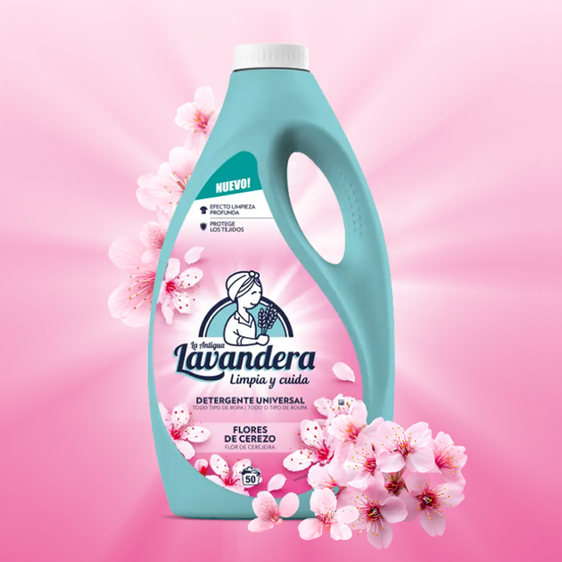 Стиральный жидкий порошок La Antigua Lavandera Floral с ароматом цветов, 2.5 л (50 стирок) - изображение 2