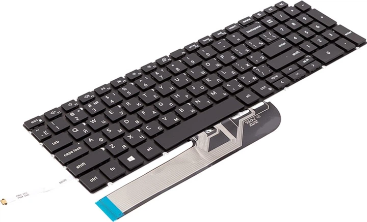 Клавіатура для ноутбука PowerPlant Dell Inspiron 5584, 5590, чорна, підсвічування (KB315697) - зображення 2