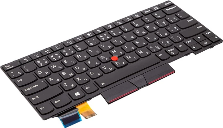 Клавіатура для ноутбука PowerPlant Lenovo Thinkpad X13 чорна, підсвічування, trackpoint (KB314874) - зображення 2
