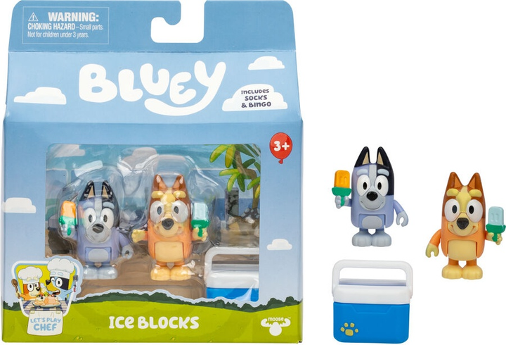 Набір фігурок Moose Bluey Морозиво 2 фігурки Bingo + Socks (630996189146) - зображення 4