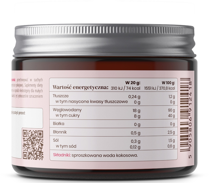 Suplement diety OWNWAI Woda kokosowa 250 g (5905806912418) - obraz 3