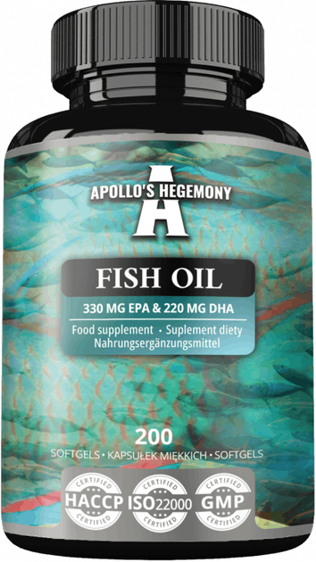 Suplement diety Apollo's Hegemony Fish Oil 1000 mg 200 kapsułek (8721077930855) - obraz 1
