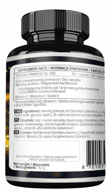Suplement diety Apollo's Hegemony Evening Primrose Oil 1000 120 kapsułek (8721077930268) - obraz 2