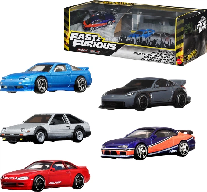 Набор коллекционных машинок Hot Wheels Форсаж Токийский дрифт 5 шт
