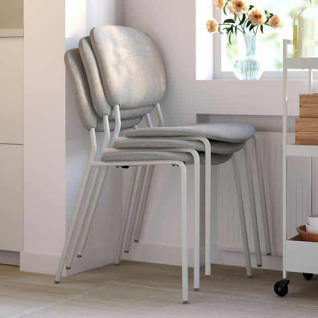 Кухонный стул VIHALS IKEA 305.927.60 бежево серый - изображение 5