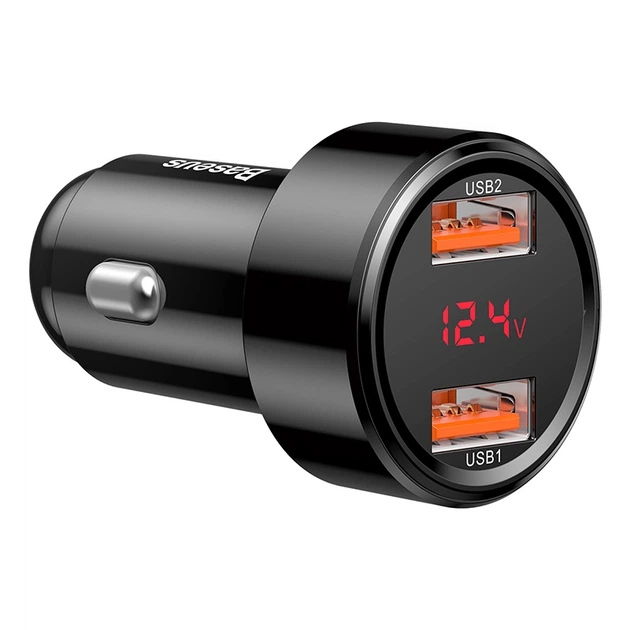 Автомобільний зарядний пристрій Baseus Magic Series Dual QC Digital Display 45W Black (CCMLC20A-01) - Фото 5 Автомобільний зарядний пристрій Baseus Magic Series Dual QC Digital Display 45W Black (CCMLC20A-01) - изображение 5
