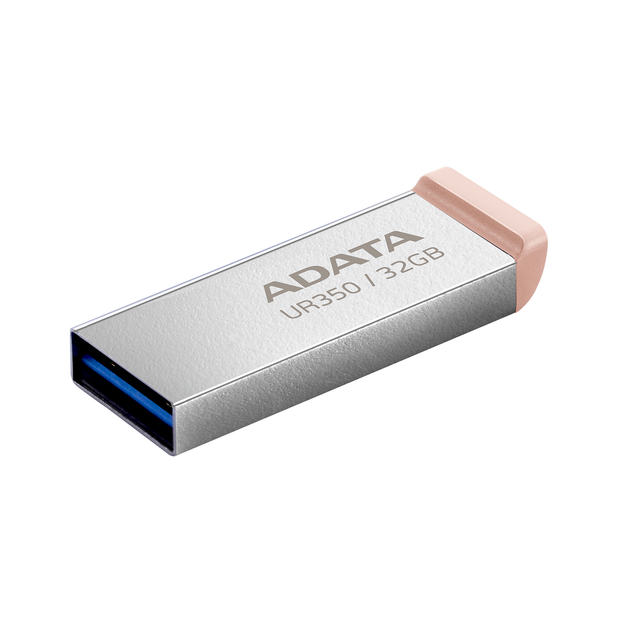 Флеш-накопичувач Flash ADATA USB 3.2 UR 350 32Gb Silver/Beige (UR350-32G-RSR/BG) - зображення 4