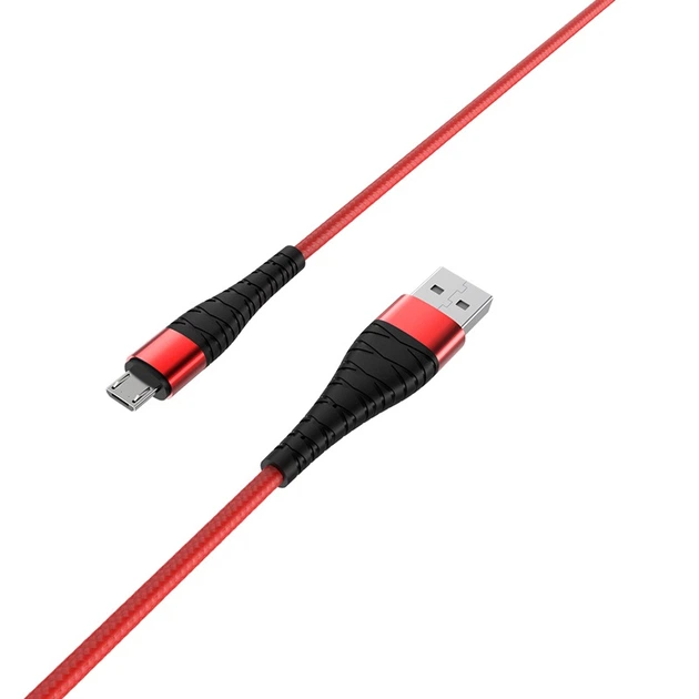Кабель BOROFONE BX32 Munificent Micro-USB 1m, aluminium alloy casing, nylon braid Red (6931474710444) - Фото 1 Кабель BOROFONE BX32 Munificent Micro-USB 1m, aluminium alloy casing, nylon braid Red (6931474710444) - зображення 1