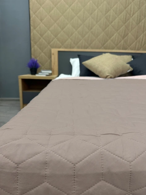 Покривало двостороннє Decorator Microfiber куб 161х215 см какао з рожевим (85-190) - зображення 8